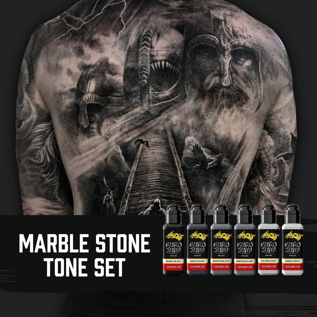 Kuro Sumi - Marble Stone Tattoo Ink Set 1.5oz