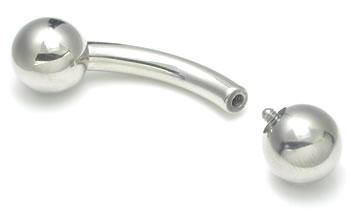 6g Internal Steel Bent Barbell — Price Per 1