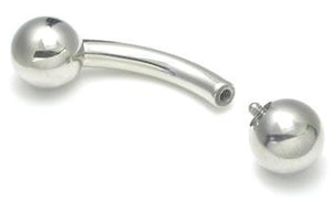 6g Internal Steel Bent Barbell — Price Per 1