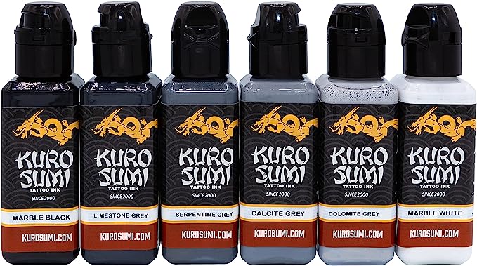 Kuro Sumi - Marble Stone Tattoo Ink Set 1.5oz