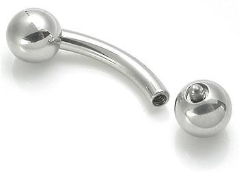8g Internal Steel Bent Barbell — Price Per 1