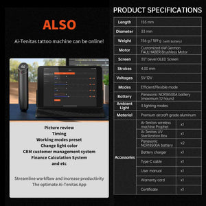 AI Tenitas Prophet Wireless Tattoo Machine