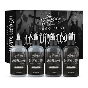 Hugo Feist Signature Whitewash Set — Allegory Premium Tattoo Ink — Pick Size 4oz