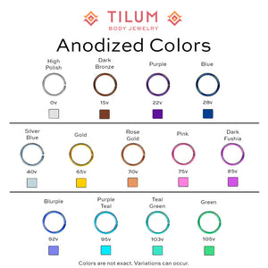 Tilum 18g Internal 0.8mm Flat Disc Titanium Labret Shaft - Version 2 - Price Per 1 - Painful Pleasures
