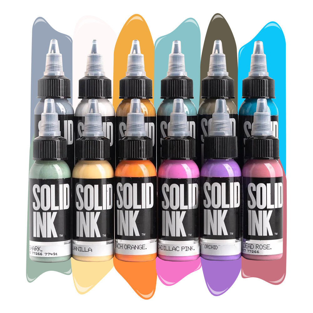 Art Deco 12 Bottle Set — Solid Ink — 1oz