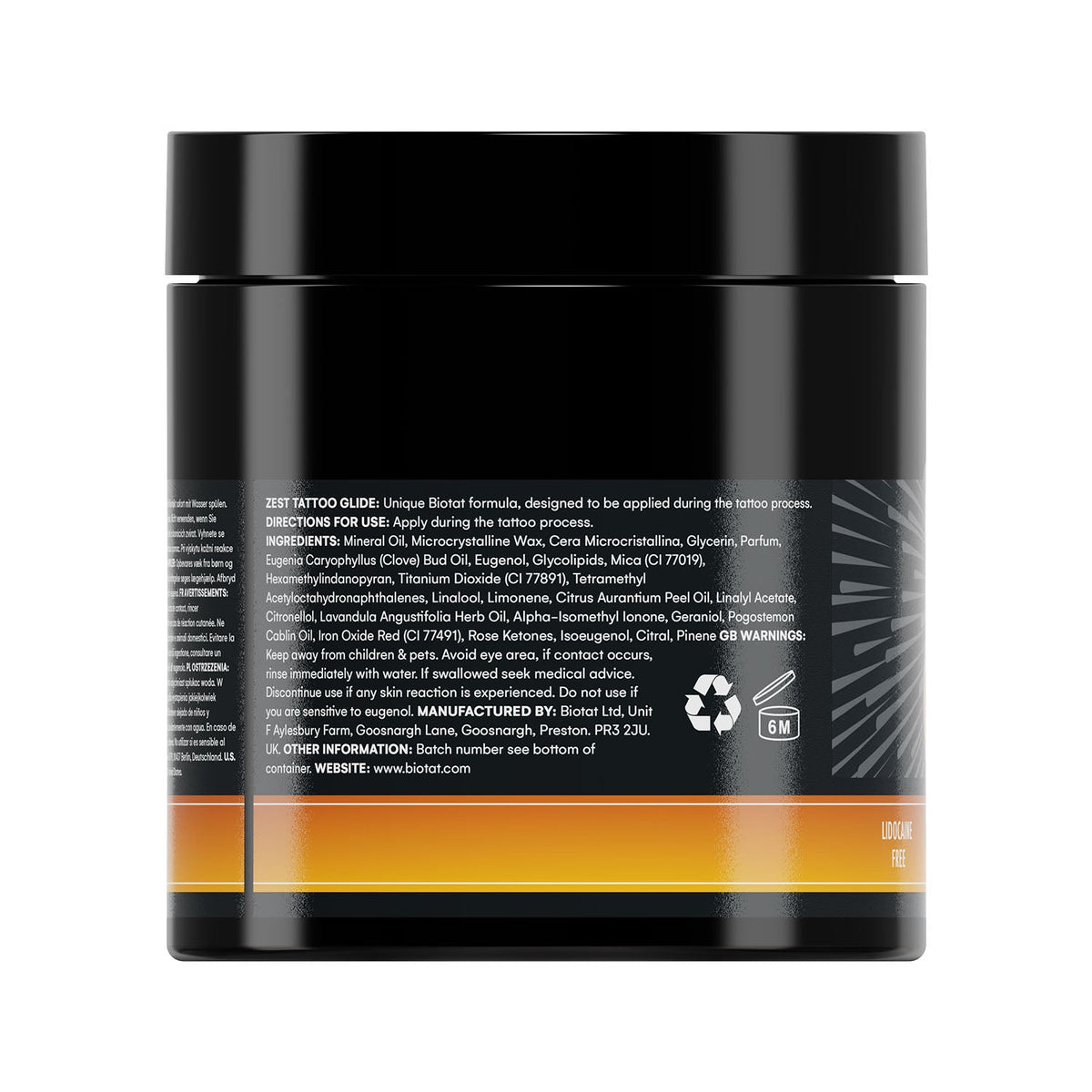 BIOTAT Numbing Tattoo Glide — Zest Orange — Pick Size