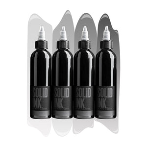 Black Label 4 Bottle Grey Wash Set — Solid Ink — 1oz Bottles