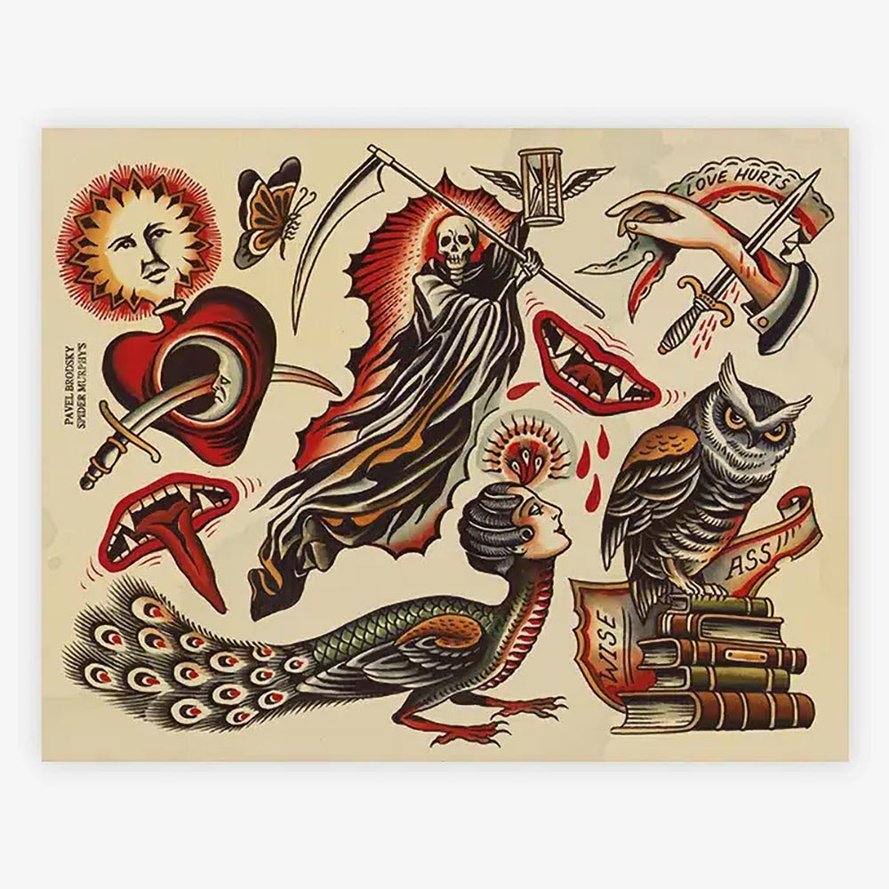 Spider Murphy’s Tattoo Flash Volume III — Hardcover Book