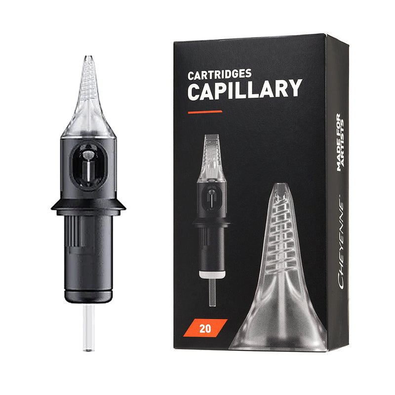 Cheyenne Capillary Cartridge Needles — Box of 20 - Super Long Taper