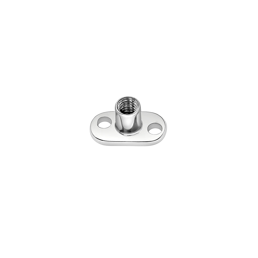 Titanium Dermal Anchor with 2-Hole Shorty Base