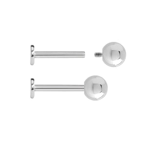 18g - 16g Internally Threaded Steel Ball - Price Per 1