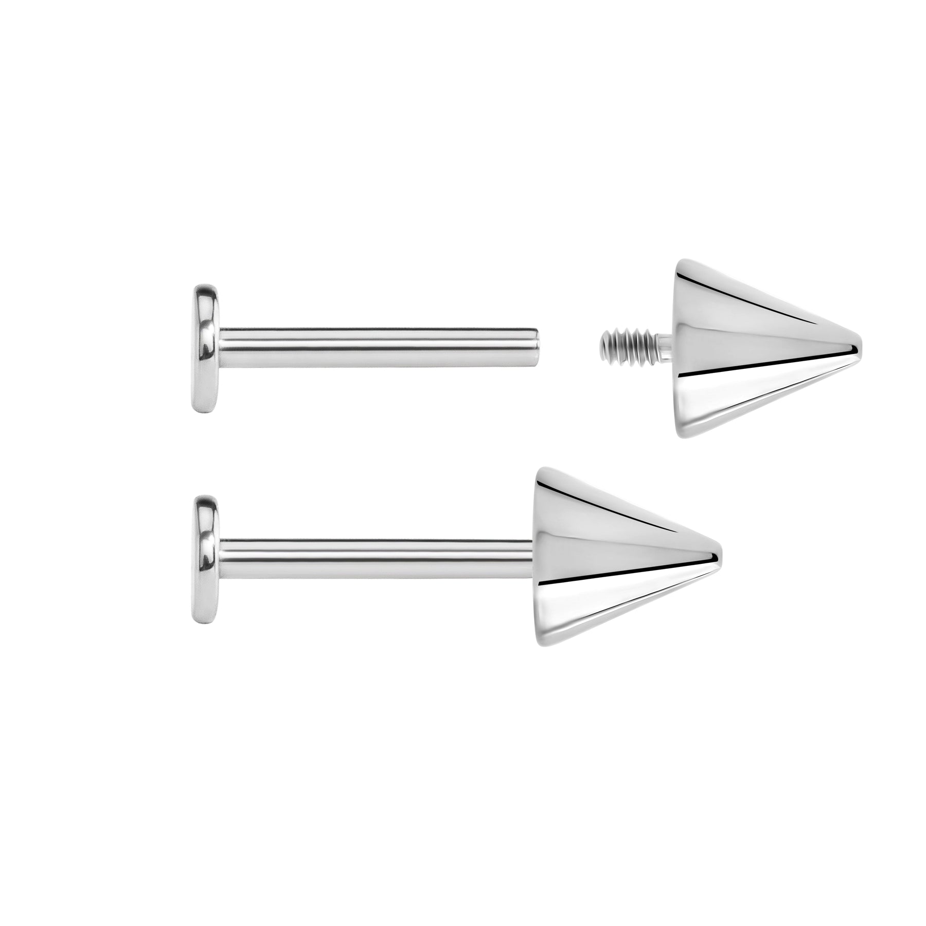 18g - 16g Internally Threaded Steel Spike Top - Price Per 1