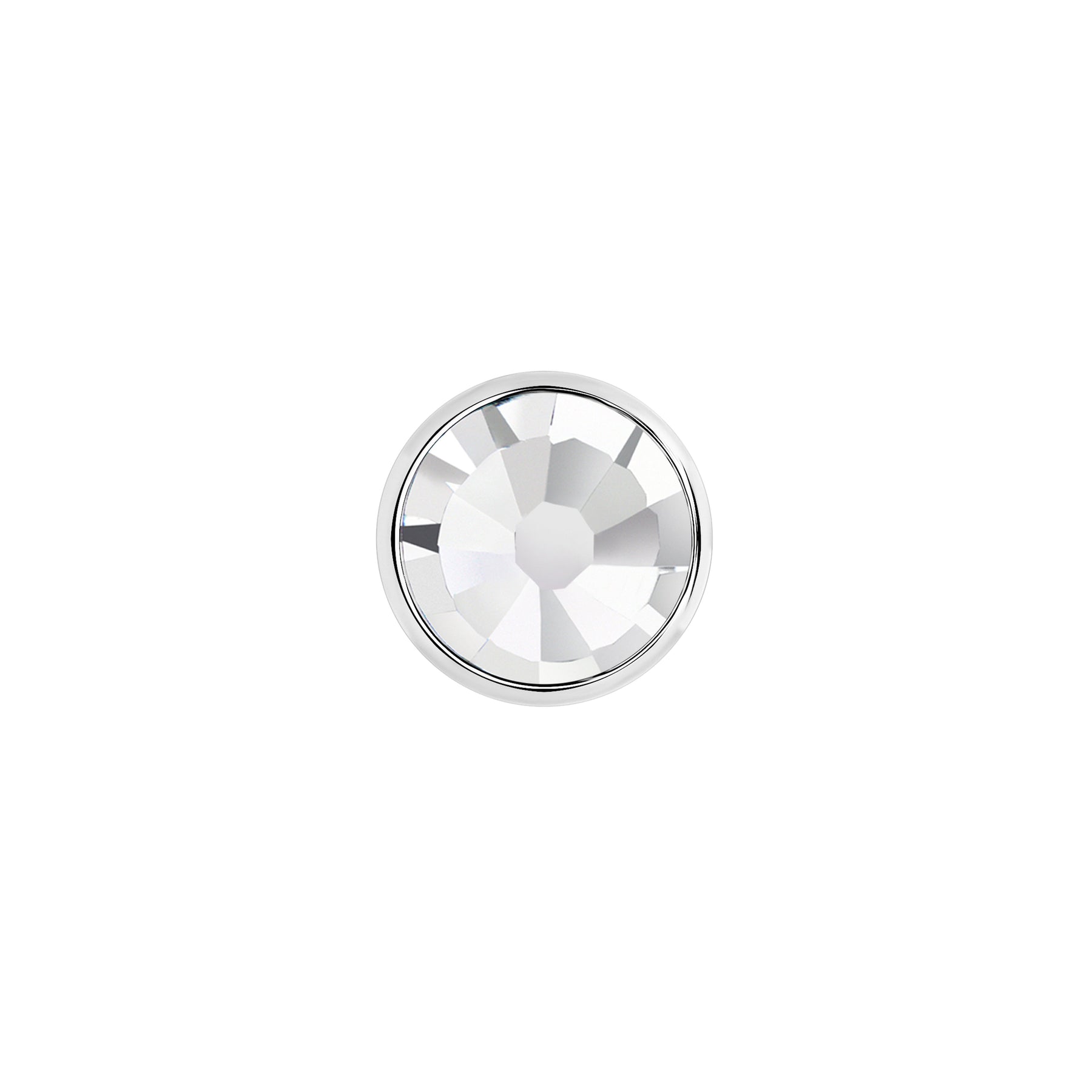 18g - 16g Internally Threaded 3.4mm Swarovski Jewel Top - Price Per 1