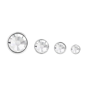18g - 16g Internally Threaded Swarovski 2mm Jewel Top - Price Per 1