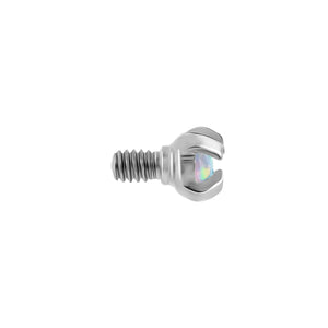 Tilum 14g-12g Internally Threaded Square Prong-Set 2mm Round Opal Top - Price Per 1