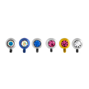 Bezel-Set Side Gem Top - Threaded