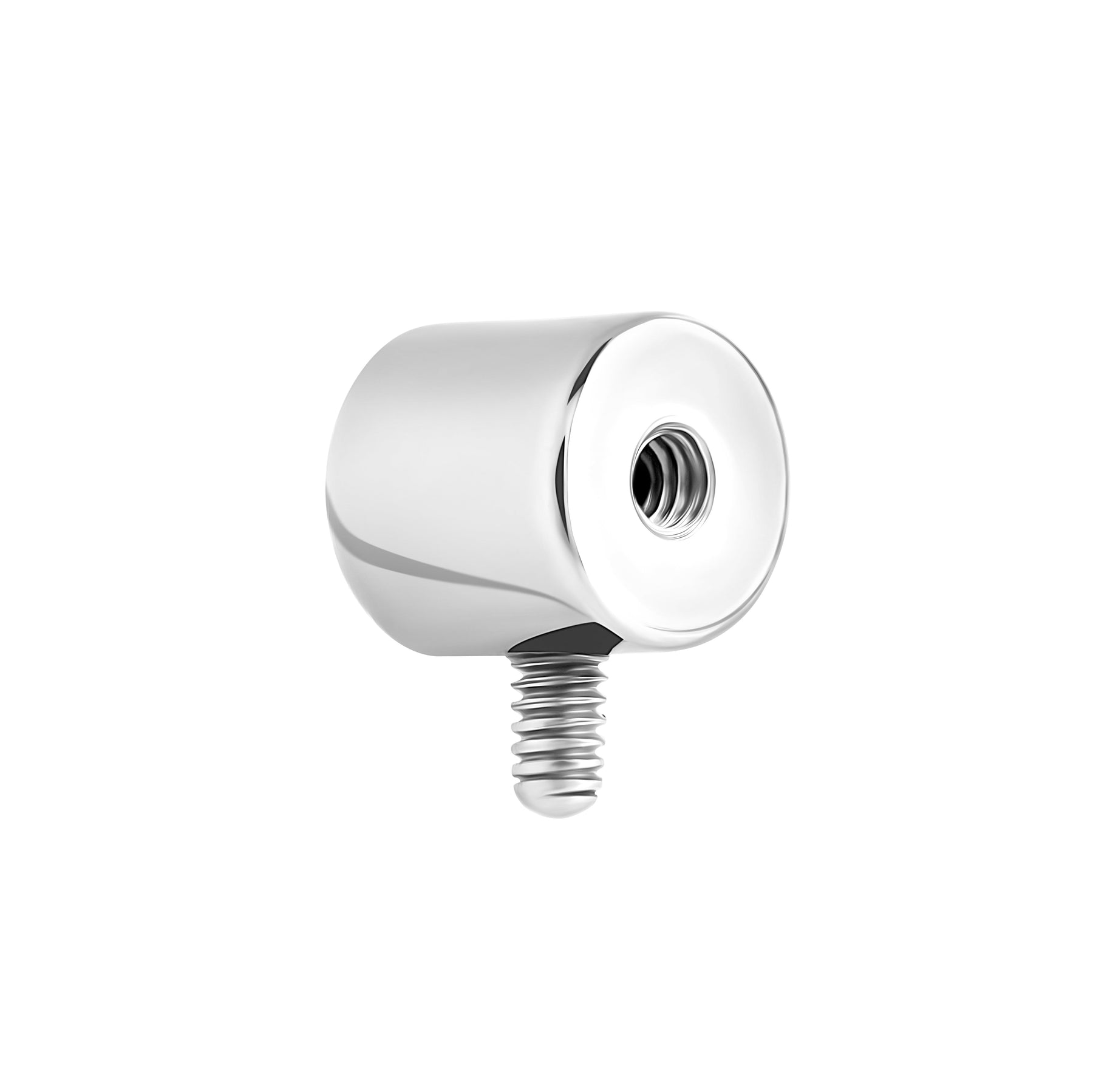 14g–12g Internally Threaded Titanium Adapter End for Barbell Jewelry — Price Per 1