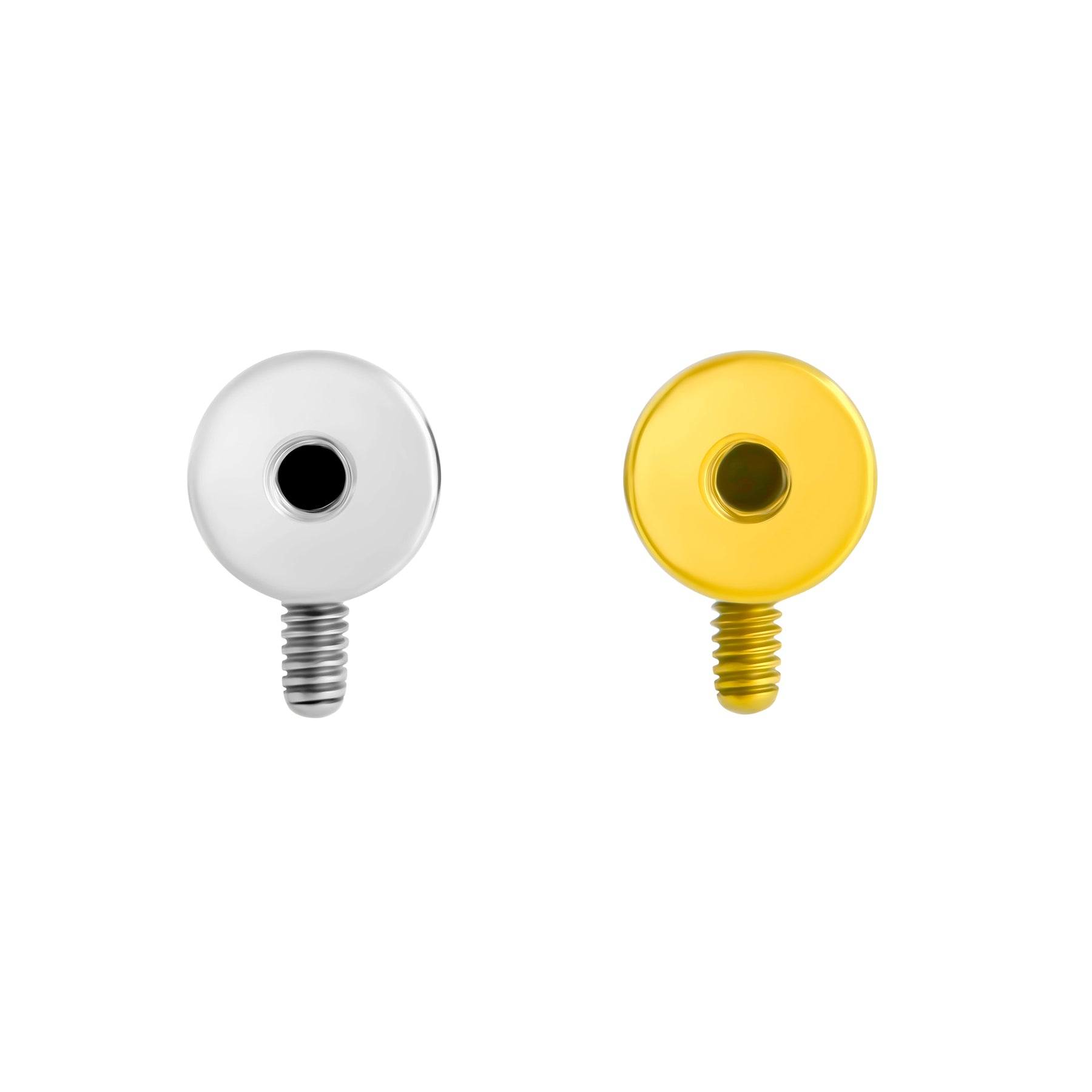 14g–12g Internally Threaded Titanium Adapter End for Barbell Jewelry — Price Per 1