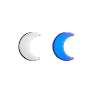 Crescent Moon Titanium Top - Threaded