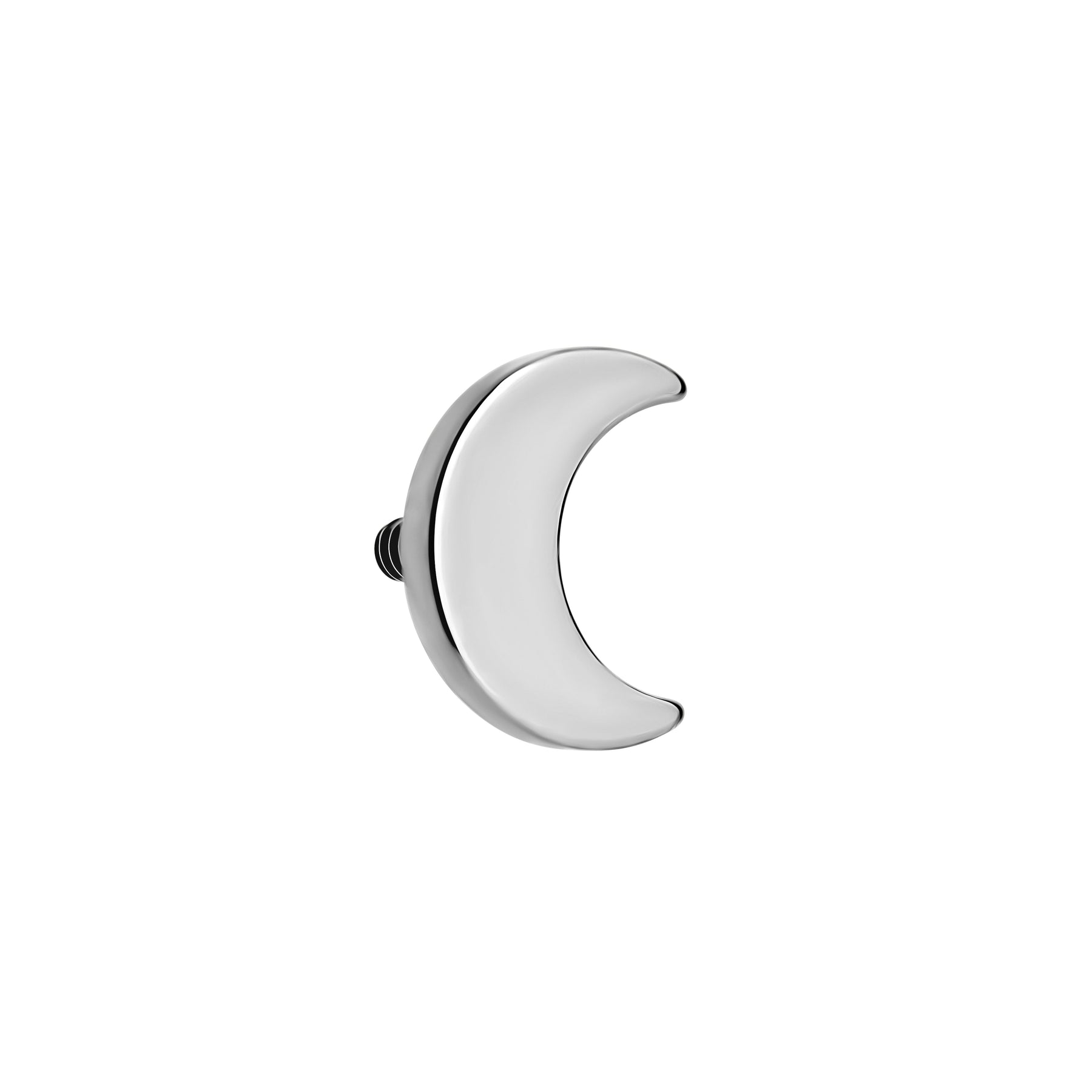Crescent Moon Titanium Top - Threaded