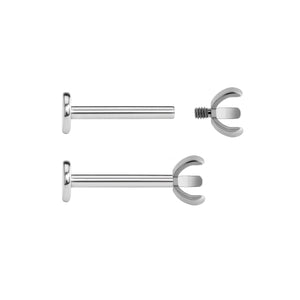 Tilum 14g-12g Internally Threaded Titanium 3-Prong Setting Top - Price Per 1