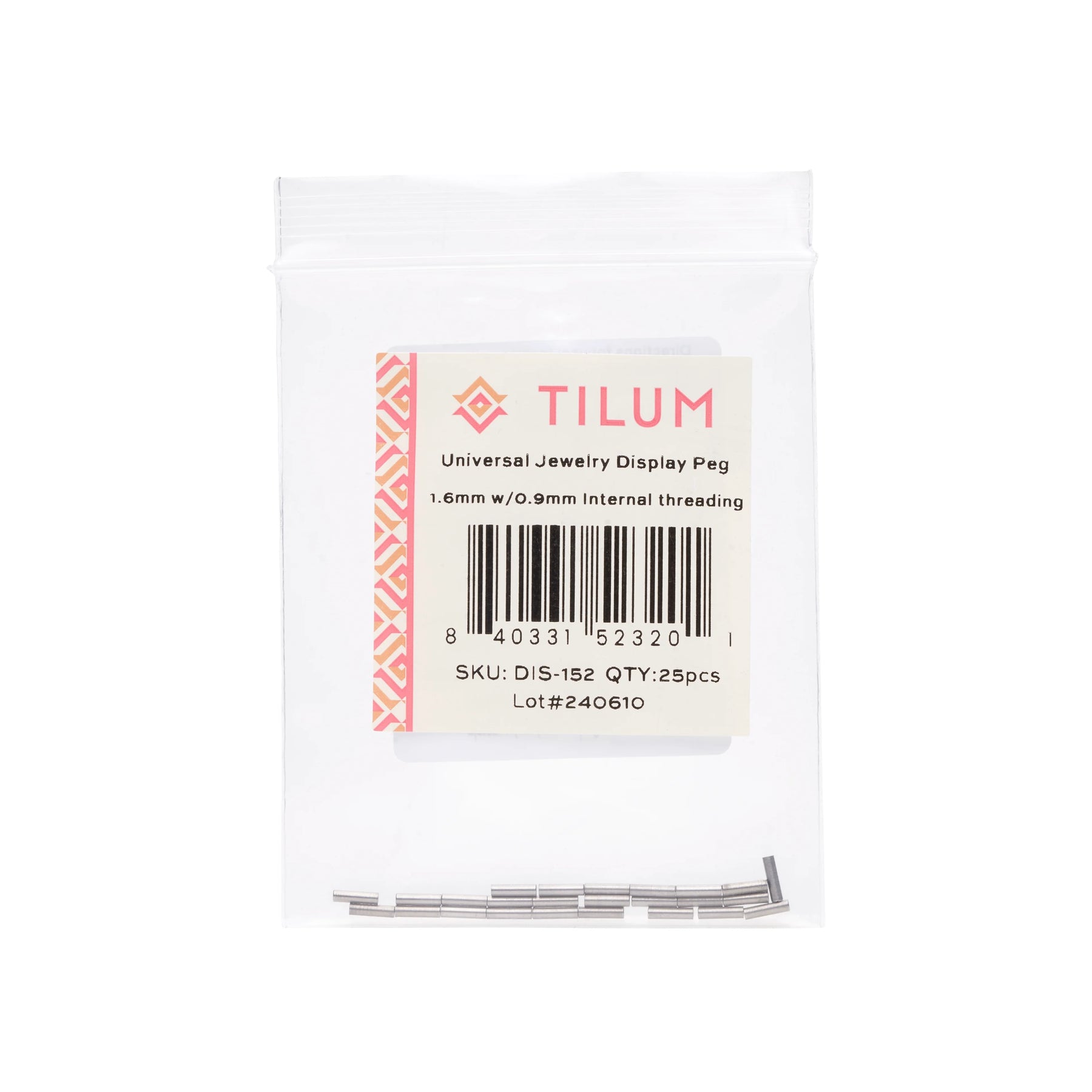 Tilum Universal Jewelry Display Block with Pegs — Pick Size and Threading