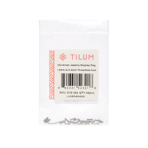 Tilum Replacement Pegs for Jewelry Display Blocks — Pick Threading —Bag of 25