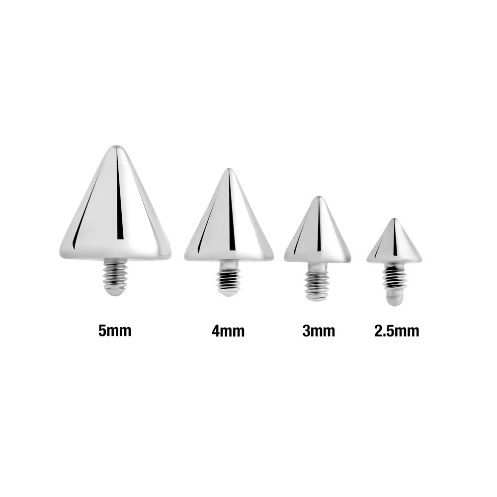 14g - 12g Internally Threaded Steel Cone - Price Per 1