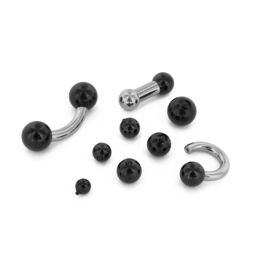 4g Internally Threaded Black PVD Coated Counter-Sunk Ball - Price Per 1