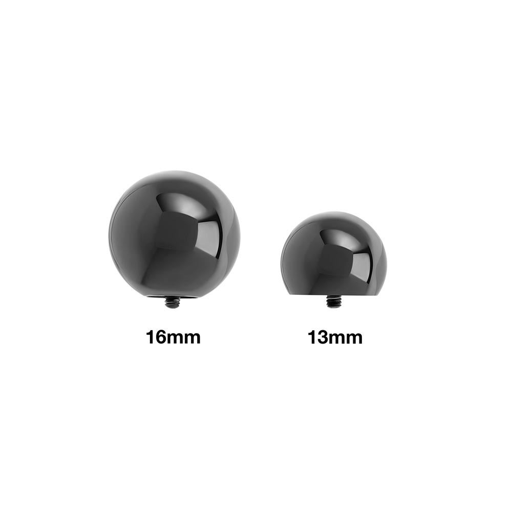 00g Internally Threaded Black PVD Coated Counter-Sunk Ball - Price Per 1