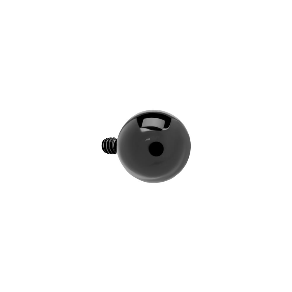 Tilum 14g-12g Internally Threaded PVD Black Titanium Ball - Price Per 1
