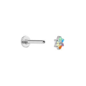 Opal Flower Titanium Top - Threaded
