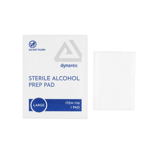 Dynarex Alcohol Prep Pads — Large — Box of 100