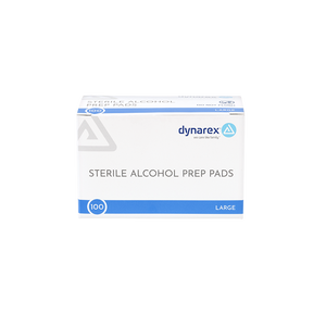 Dynarex Alcohol Prep Pads — Large — Box of 100
