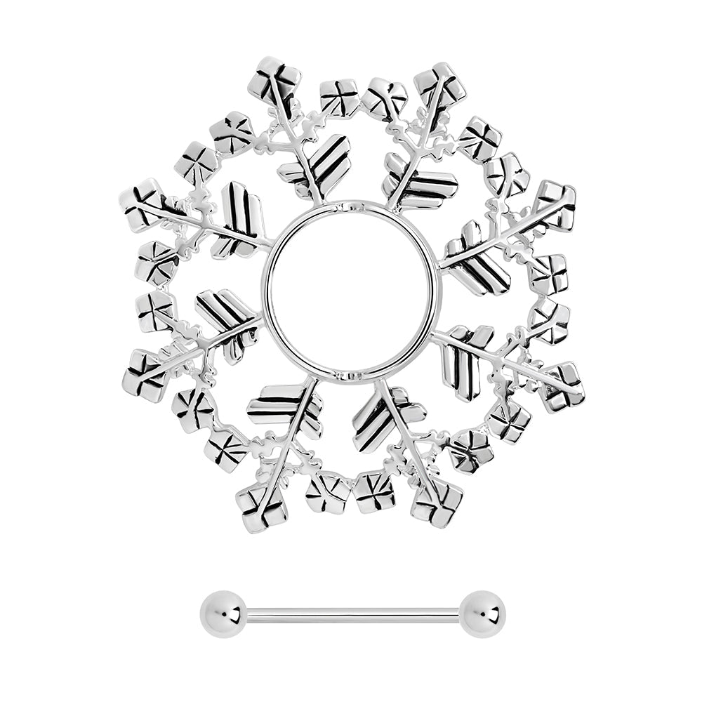 Snowflake Nipple Ring Shield - Price Per 1