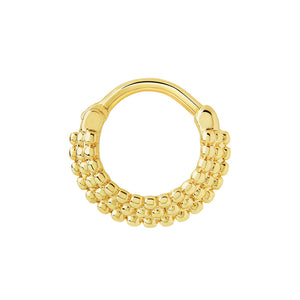 16g PVD Gold Micron Beaded Rope Clicker