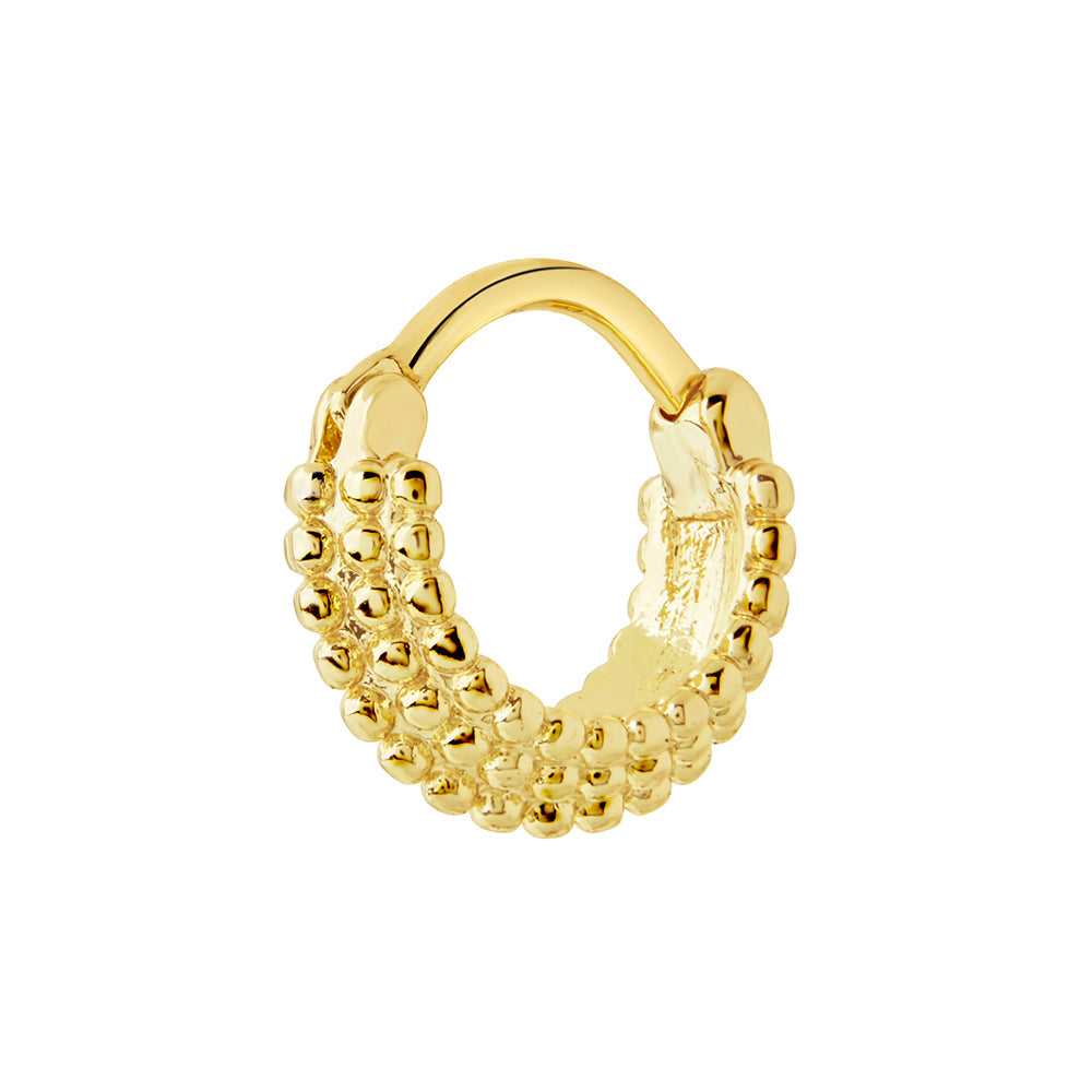 16g PVD Gold Micron Beaded Rope Clicker