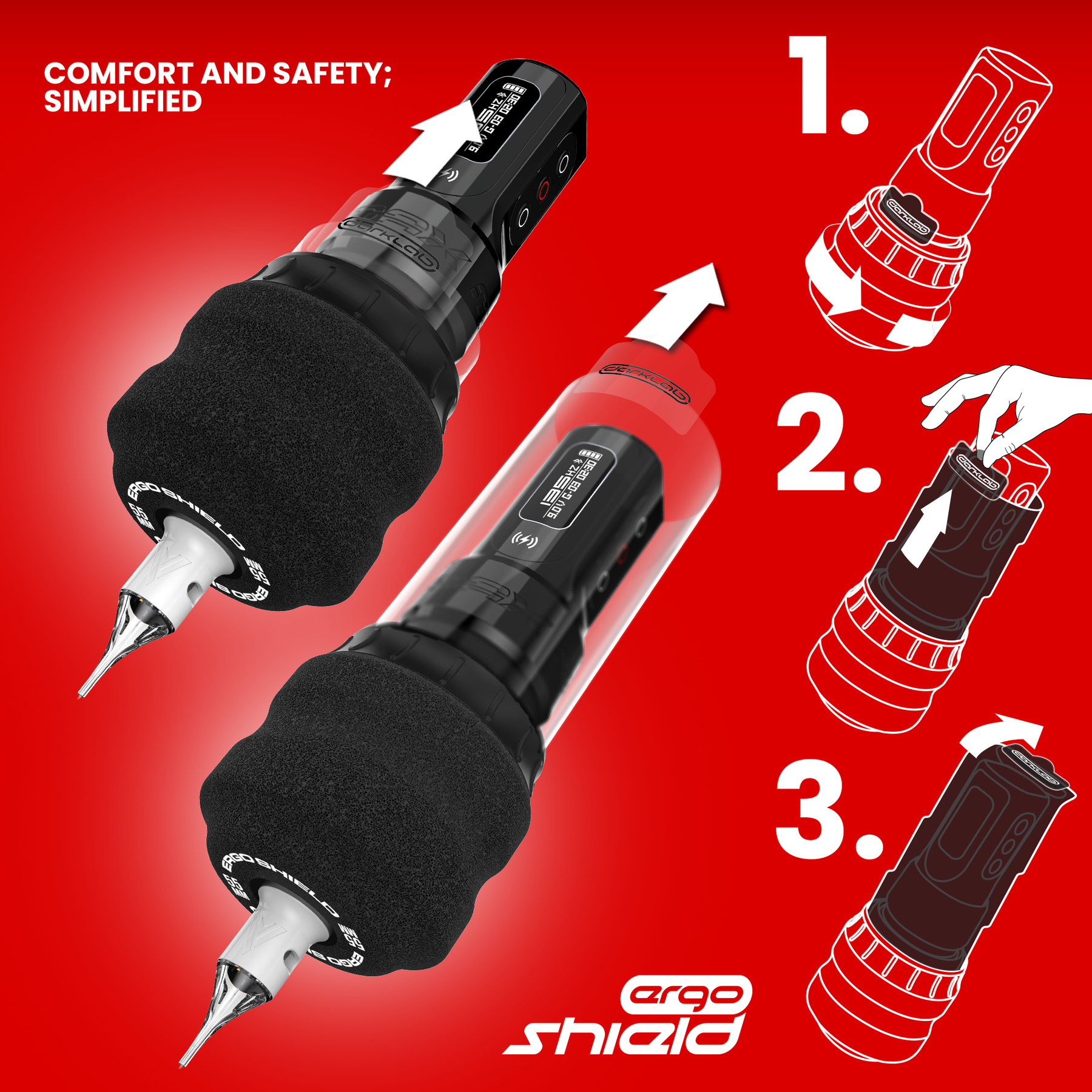 Darklab ErgoShield 55mm Grip — Box of 24