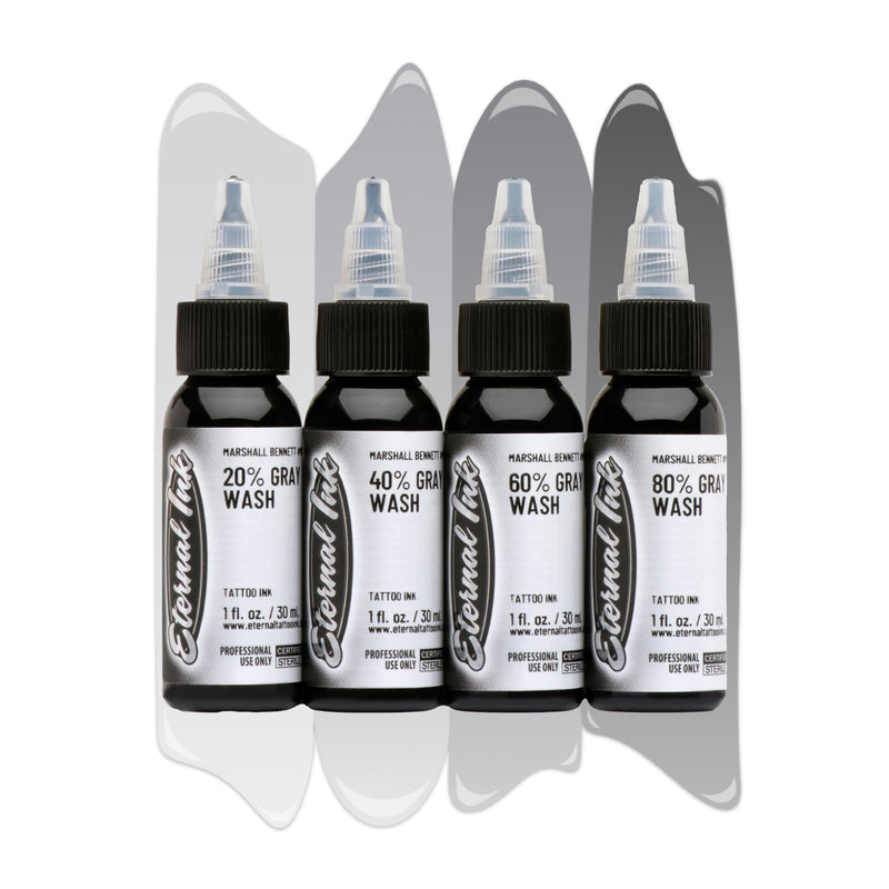 Marshall Bennett Gray Wash Set of 4 — Pick Size — Eternal Tattoo Ink