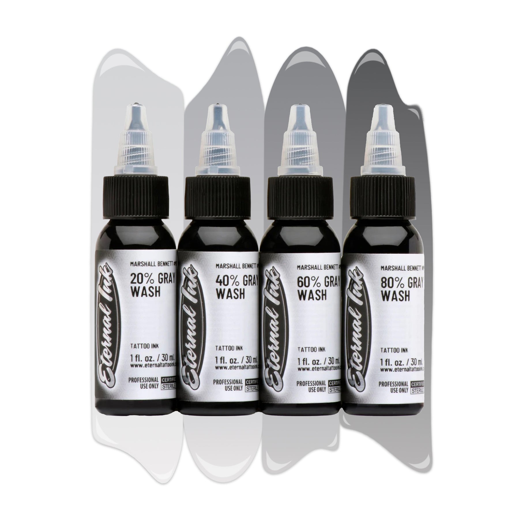 Marshall Bennett Gray Wash Set of 4 — Pick Size — Eternal Tattoo Ink
