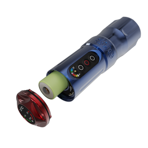 FK Irons One Tattoo Machine with Drop in Battery — Royal Blue — 4mm Stroke