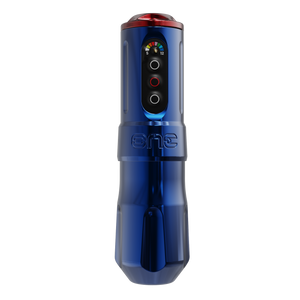 FK Irons One Tattoo Machine with Drop in Battery — Royal Blue — 4mm Stroke