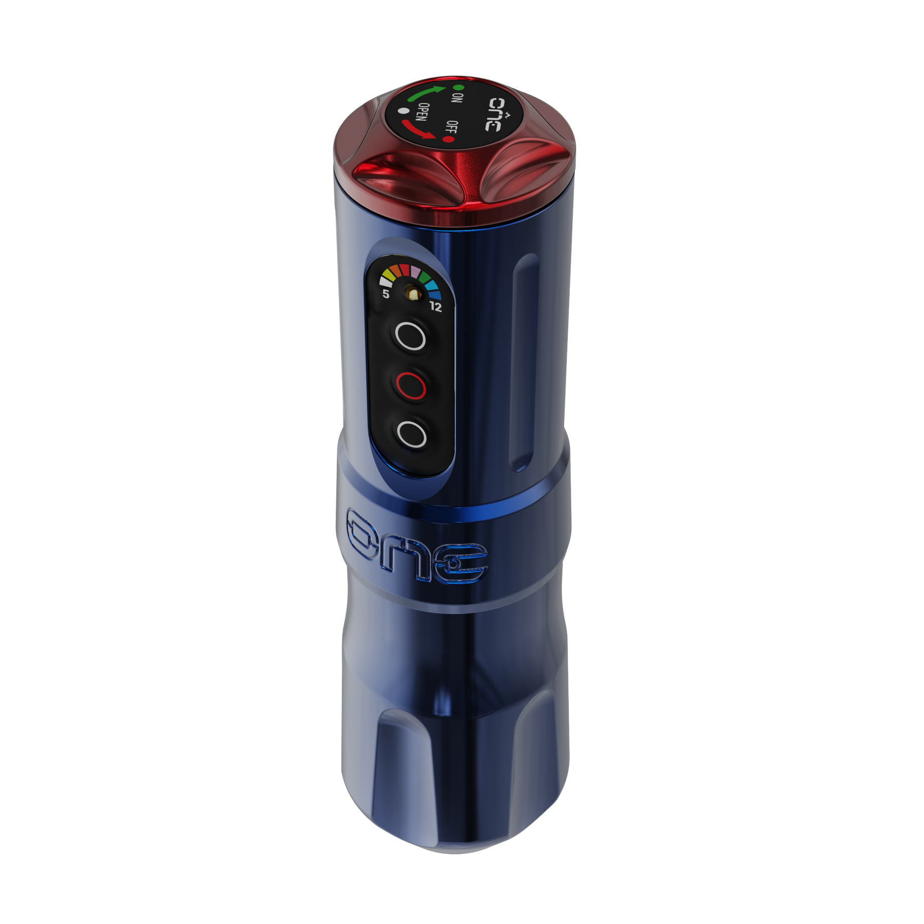 FK Irons One Tattoo Machine with Drop in Battery — Royal Blue — 4mm Stroke