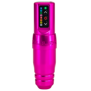 Microbeau Flux S Wireless Tattoo Machine with 1 PowerBolt — Bubble Gum