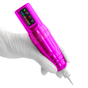 Microbeau Flux S Wireless Tattoo Machine with 1 PowerBolt — Bubble Gum