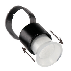 Finger Ring Ink Cup Holder - Black - 50/bag