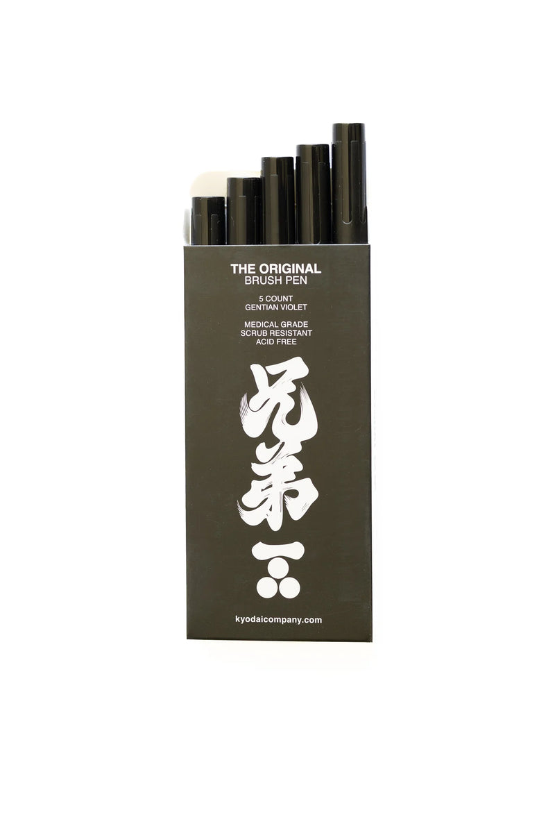 Kyōdai Firm-Tip Brush Pens — Pack of 5 Gentian Violet