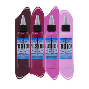 Gradient Magenta 4-Pack — Fusion Tattoo Ink — 1oz