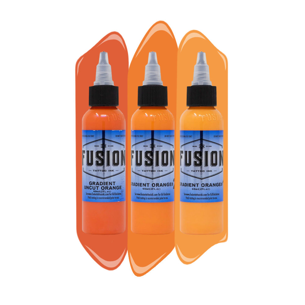 Gradient Orange 3-Pack — Fusion Tattoo Ink — 1oz
