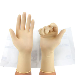 Dynarex Sterile White Latex Gloves — Box of 100